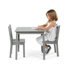 Kinder home Dečiji drveni sto sa 2 stolice, set za učenje, c