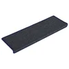 Vidaxl Stopniščne preproge 15 kosov 65x21x4 cm temno sive in modre pravokotne robove