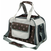 Torba za prenašanje psa LIBBY, rjavo-siva z rožami - 25x27x42 cm