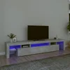TV ormarić s LED svjetlima siva boja betona 215x36,5x40 cm