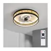 Brilagi - LED prigušiva plafonski ventilator LED/34W/230V 50 cm crna/zlatna + daljinski upravljač