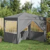 Šator za zabave Svijetlo siva 250 x 250 x 240 cm PE i čelik