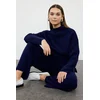 Trendyol Navy Blue Regular Trousers Knitwear Bottom-Top Set