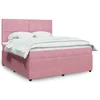 vidaXL vidaXL Box spring postelja z vzmetnico roza 180x200 cm žamet, (21306603)