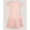 Monsoon Children Haljina za devojčice Heart mesh trapeze, Roze