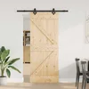 Klizna vrata NARVIK Prirodna i crna 85 x 210 cm (152,5 cm)