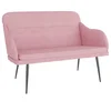Vidaxl Klop roza 110x76x80 cm žamet