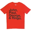 The Beatles John, Paul, George & Ringo Red M Majica