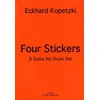 KOPETZKI:FOUR STICKERS 9 SOLOS FOR DRUM SET