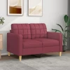 vidaXL Dvosed vinsko rdeč 120 cm blago
