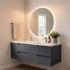 Skye Decor Set kupatilskog ormarića sa umivaonikom i ogledalom, 2 dela, Antracit