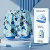 Huili Set Kupaći kostim za dečake, kapa i torba, Plavi