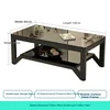 Fanshe Klub sto, 120x45x60 cm, Crni