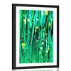 Plakat s paspartujem zelena čarobnost cvetja - 30x45 white