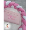 Bubamara 037 Pletenica za krevetac Trostruka, 120 cm, Roze