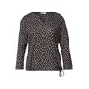 STREET ONE Majica temno rjava / bela