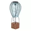 Autronic Svetilka umetni ratan in kovina, balon, LED osvetlitev, velikost L, modro-rjava (PLA113 BLUE-L)