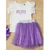 Trendyol Komplet temno liila/srebrna/bela