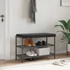 Jastučić za klupu Teksturirani baršun Crna Dubina 35 cm