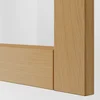 METOD / MAXIMERA Zid.ormarić,stakl.vrata/2fioke, bela/Forsbacka hrastovina, 40x100 cm
