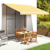 vidaXL Nadomestno blago za tendo rumeno in belo 4x3,5 m