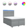 Vidaxl Box spring posteljni z vzmetnico svetlo siv 140x190 cm blago