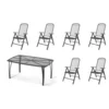 eoshop Kovinski vrtni set Eoshop 65: miza + 6 nastavljivih stolov