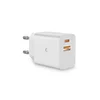 KSIX Kućni Punjač BXCDC30D 30W DUAL USB A+USB C konektori/ bela