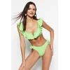Trendyol Green Ruffle Bikini dno z visokimi nogami