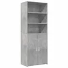 Vidaxl Visoka omara betonsko siva 70x42,5x185 cm inženirski les