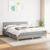 vidaXL Box spring postelja z vzmetnico svetlo siva 180x200 cm blago