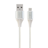 Gembird USB kabl USB 2.0 Micro-USB B USB A Srebrno, Belo
