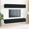 Set TV komoda Zidne 4 pcs Crni hrast 100 x 30 x 30 cm