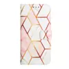 Maska na preklop Marble za Honor 400 Smart/ X7d geometry roze