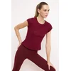 Trendyol Milla ženska majica Thmss26Ts00004, burgundac-bordo