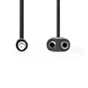 Nedis Stereoljudkabel | 3,5 mm Hane | 2x 3,5 mm, Hona | ponikljana | 0,20 m | Okrogla | Lada