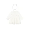 Mayoral Elegantna obleka 2902 Écru Regular Fit