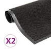 vidaXL vidaXL Protiprašni predpražniki 2 x pravokotni taftani 60x90 cm črni, (20696655)