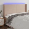 LED uzglavlje boja cappuccina 183x16x118/128cm od umjetna koža