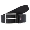 Tommy Hilfiger za moške. AM0AM08361 Usnjeni pas Hampton 4.0 Black (110 cm), Črna, Priložnostno