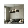 Luster na sajli KARBON 3xE27/15W/230V crna/siva