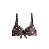 Next Bikini zgornji del temno rjava/bela