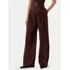 Marella Hlače iz tkanine Navile 2613131072 Rjava Relaxed Fit