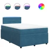 Vidaxl Box spring postelja z vzmetnico modra 120x190 cm žamet