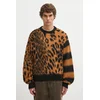 Pulover z dodatkom volne Aries Brushed Leopard