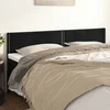 Uzglavlja crna 200x5x78/88 cm baršunasta