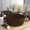 Luksuzni okrugli umivaonik mat tamnosmeđi 40 x 15 cm keramički