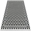 Decormat Zunanji tepih Črno -beli trikotniki 60x90 cm