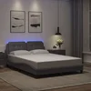 Okvir kreveta s LED-om bez madraca Zadar sivi 140 x 190 cm
