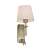 Zuma Line W4106-2AB+WH-LED Zidna lampa LUNA 1xE27/40W/230V + LED/2,5W mesing/bela